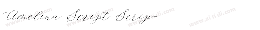 Amelina Script Scrip字体转换
